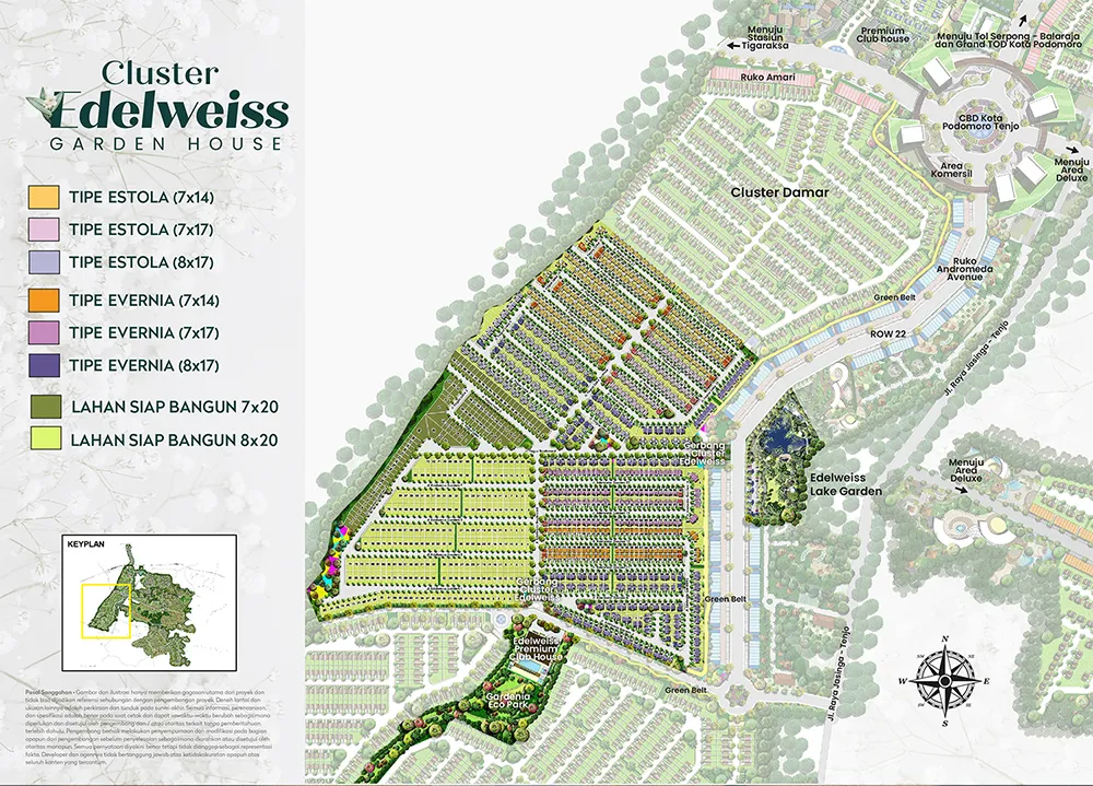 Edelweiss Site Plan - Kota Podomoro Tenjo